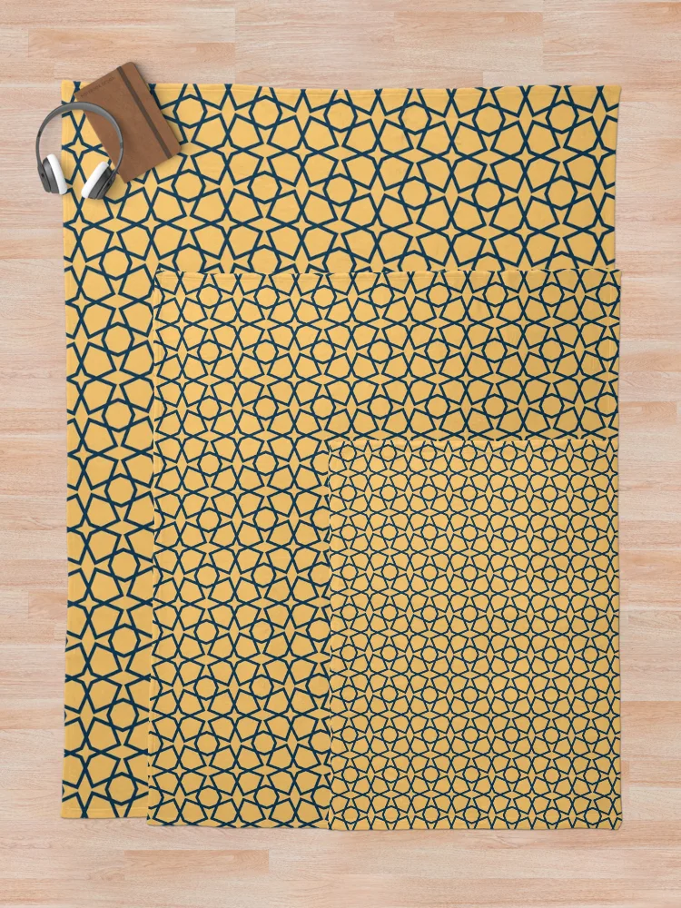 Thumbnail 5 of 6, Throw Blanket, Geometric Islamic Seamless Pattern designed and sold by NeteDesign.