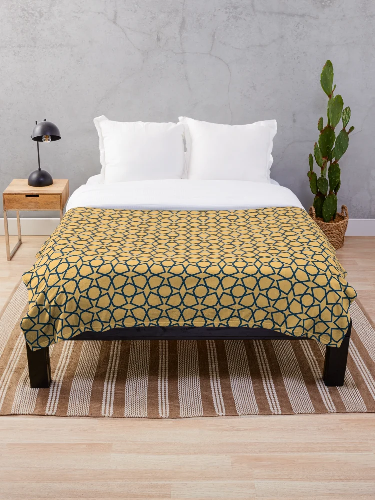 Thumbnail 1 of 6, Throw Blanket, Geometric Islamic Seamless Pattern designed and sold by NeteDesign.