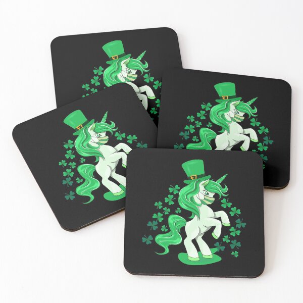 Item preview, Cute St Patricks Day Unicorn with a green leprechaun hat designed and sold by Artsy Apparels.