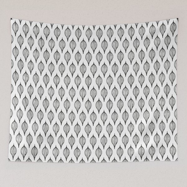 Item preview, Black and White organic shape pattern designed and sold by OneCreativeLab.