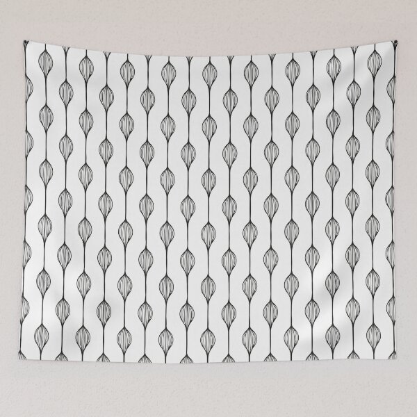 Item preview, Black and White organic shape pattern designed and sold by OneCreativeLab.
