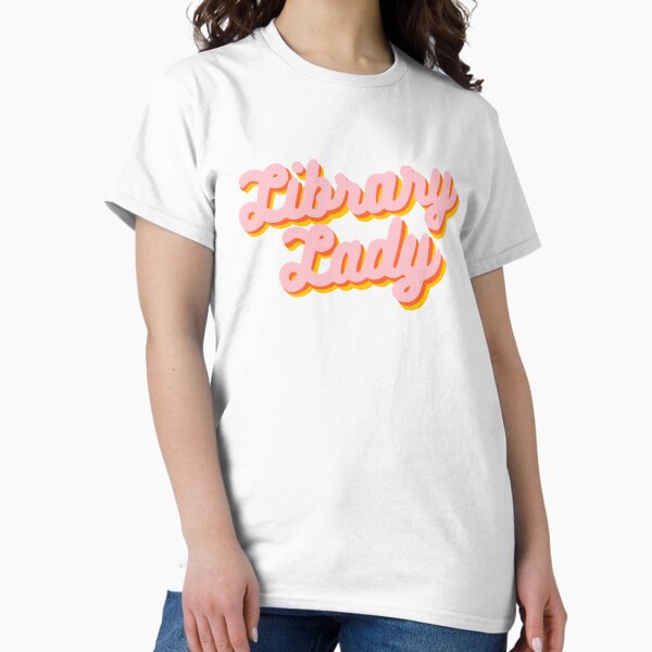 Item preview, Retro Library Lady Design in Pink, Yellow, & Orange  designed and sold by WildeandCo.