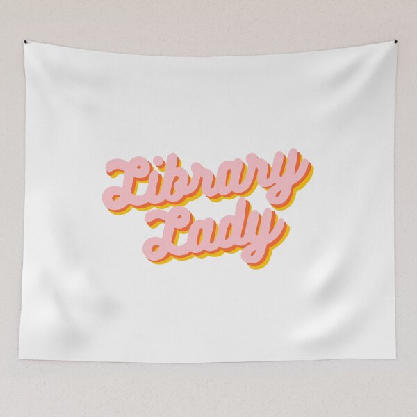 Item preview, Retro Library Lady Design in Pink, Yellow, & Orange  designed and sold by WildeandCo.