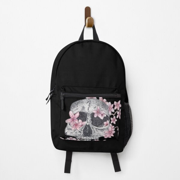 Item preview, Skull With Cherry Blossoms designed and sold by DotInk.