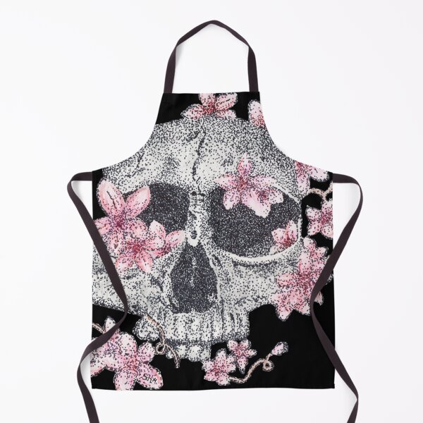 Item preview, Skull With Cherry Blossoms designed and sold by DotInk.