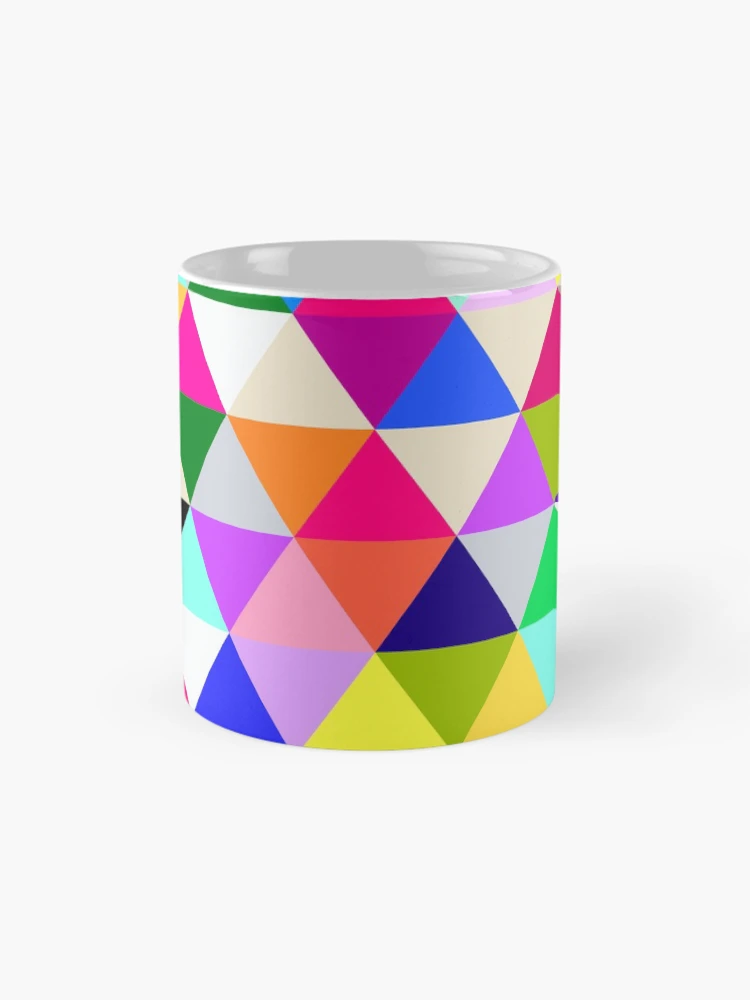 Thumbnail 4 of 6, Coffee Mug, Patterns  triangle color designed and sold by RazzArt.