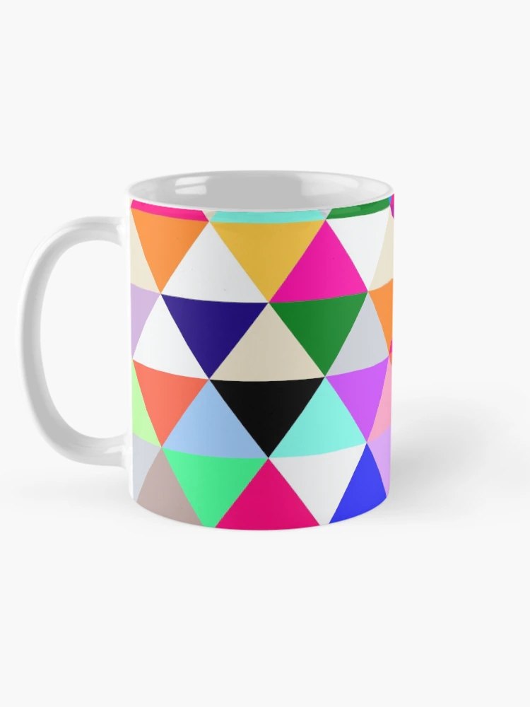 Thumbnail 5 of 6, Coffee Mug, Patterns  triangle color designed and sold by RazzArt.