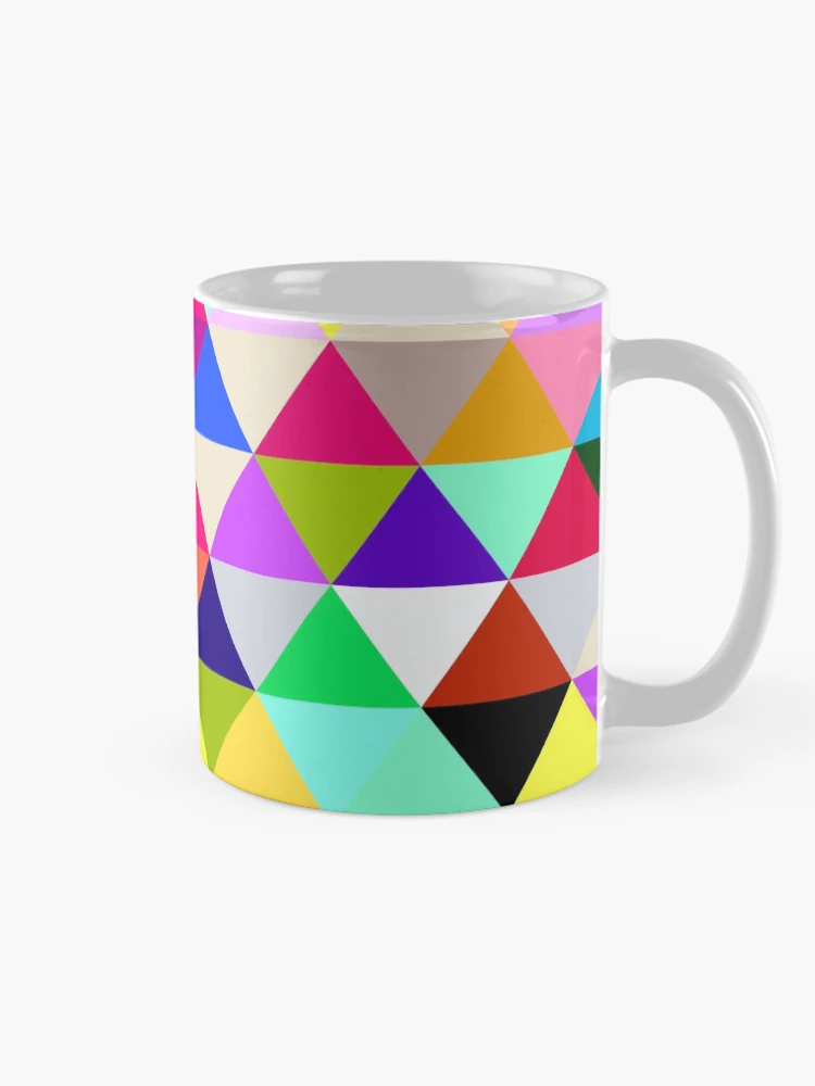 Thumbnail 3 of 6, Coffee Mug, Patterns  triangle color designed and sold by RazzArt.
