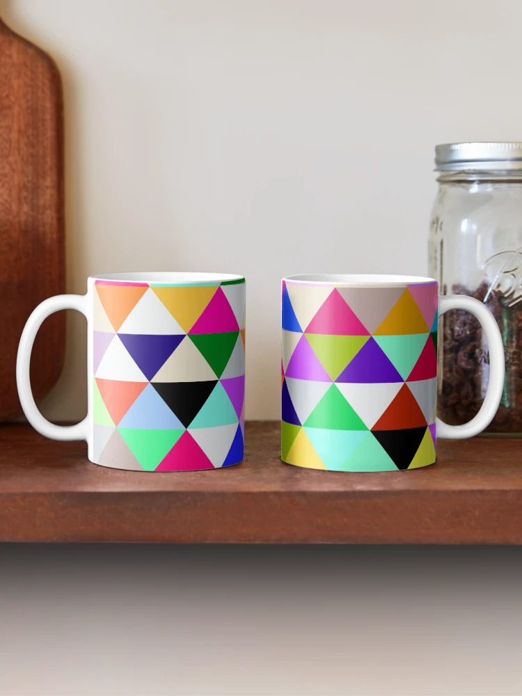 Thumbnail 2 of 6, Coffee Mug, Patterns  triangle color designed and sold by RazzArt.