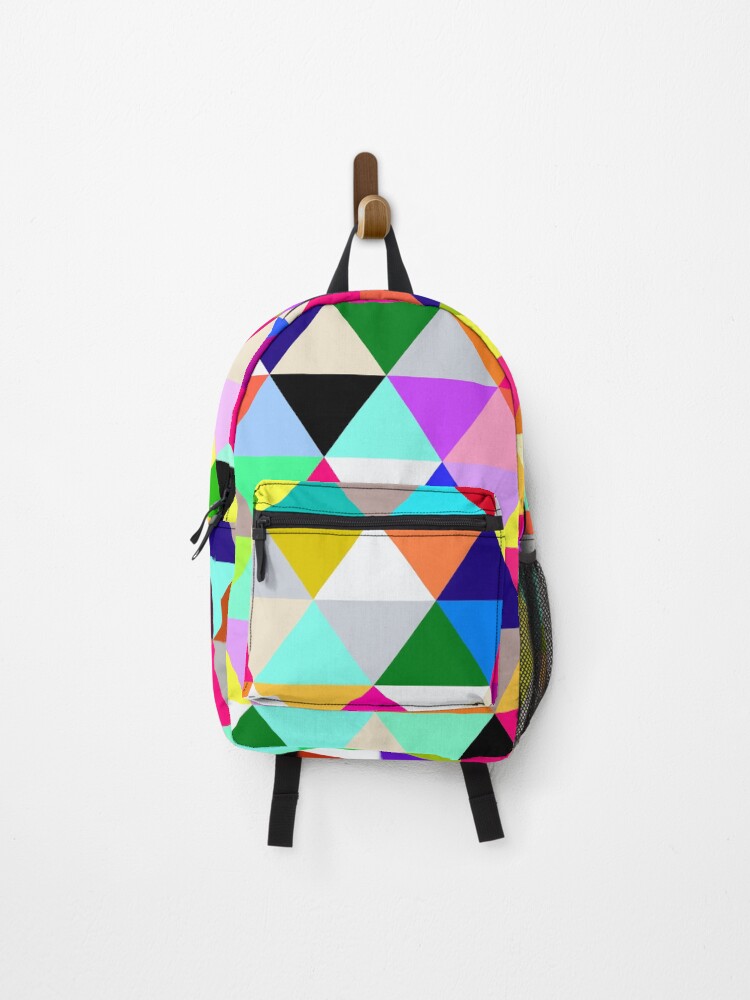 Thumbnail 1 of 3, Backpack, Patterns triangle color designed and sold by RazzArt.