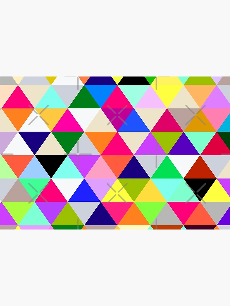 Thumbnail 6 of 6, Bath Mat, Patterns  triangle color designed and sold by RazzArt.