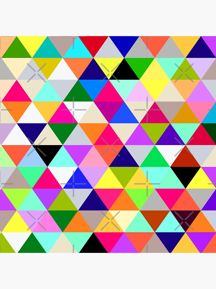 Thumbnail 3 of 3, Magnet, Patterns triangle color designed and sold by RazzArt.