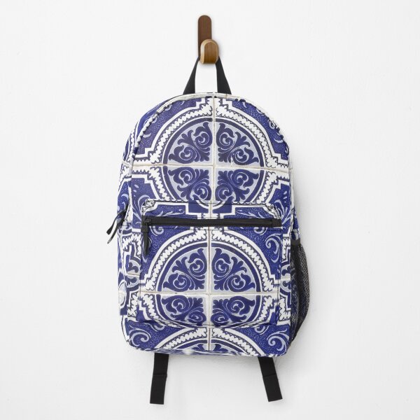 Item preview, Rustic Vintage Portuguese Tiles Pattern - Azulejo Blue and White  designed and sold by idovedesign.