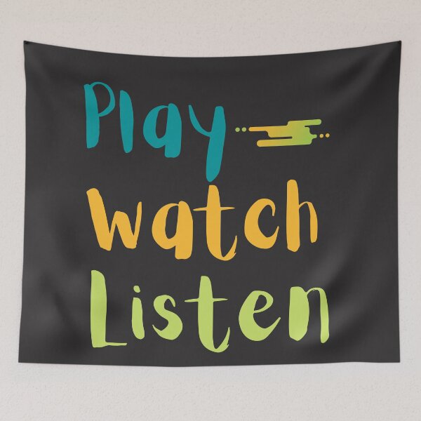 Artikelvorschau, Play Watch Listen Quote entworfen und verkauft von Schuva.