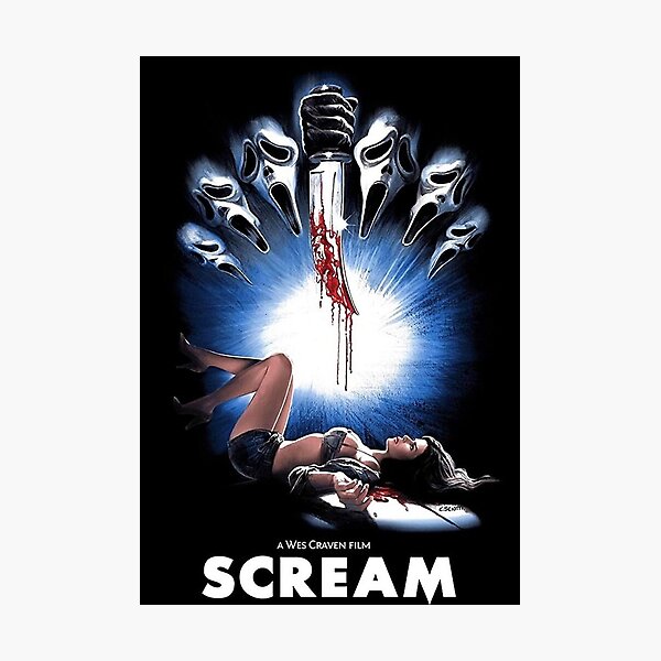 "Scream Wes Craven Movie Horror Art Poster " Photographic Print For ...