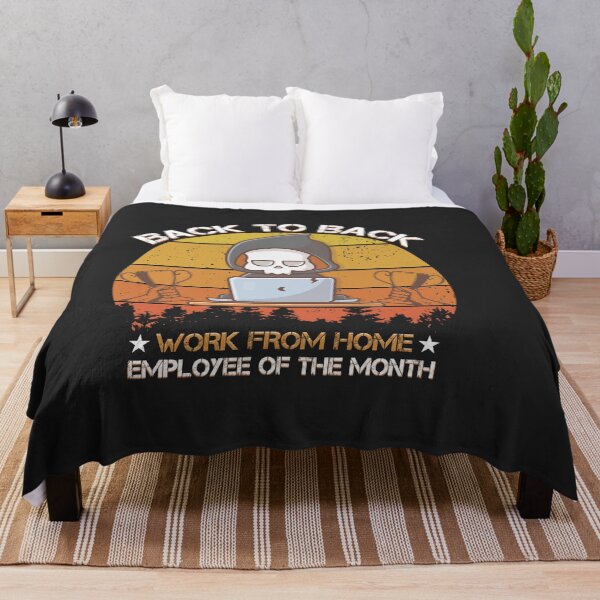 Item preview, Back To Back Work From Home Employee of The Month retro vintage style designed and sold by Dream-bubble.