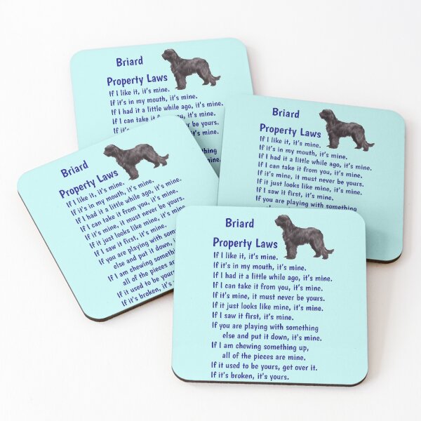 Item preview, Briard (black) - property laws  designed and sold by thepetcellar.