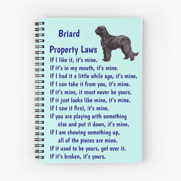 Item preview, Briard (black) - property laws  designed and sold by thepetcellar.