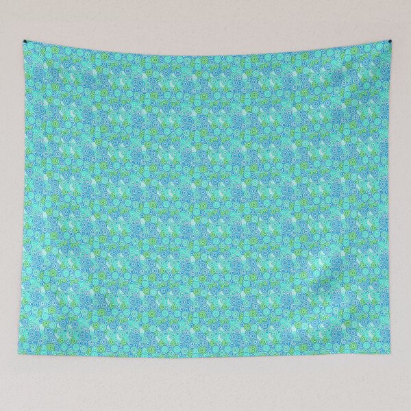 Item preview, DIGITAL TRENDS VINTAGE GREEN BLUE CIRLE PATTERN designed and sold by THE AMERICAN TEEVANGELIST.