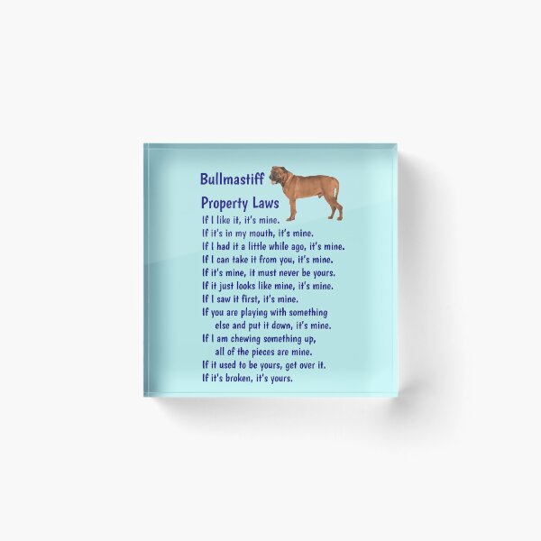 Item preview, Bullmastiff - property laws  designed and sold by thepetcellar.