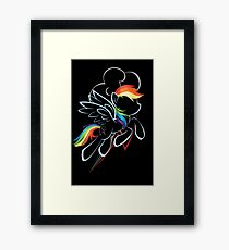 Rainbow Dash Contour Framed Print