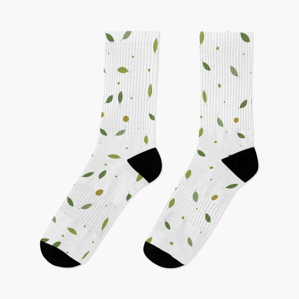 Item preview, Green Leaf Plant Different Color Leafy Pattern Orange Polka Dots in Bags, Mugs, Blankets, Mats, Shirts, Curtains, Dress, Shirts  designed and sold by MilcArtworks.