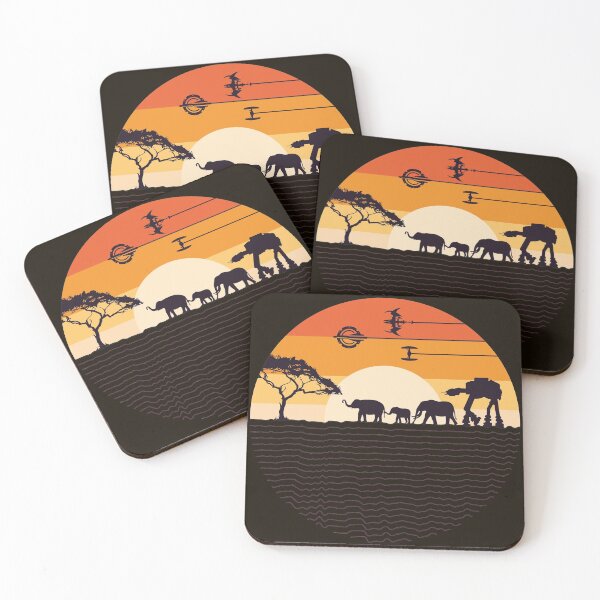 Item preview, Elephant and robot walk on sunset designed and sold by OnlyPrint20.