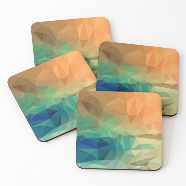 Item preview, Orange and Green | Low poly style pattern  designed and sold by Stam Aviram.