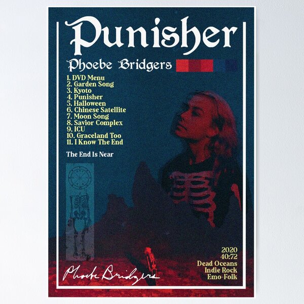 Artikel-Vorschau von Punisher - Phoebe Bridgers (Poster), designt und verkauft von andresrendon.