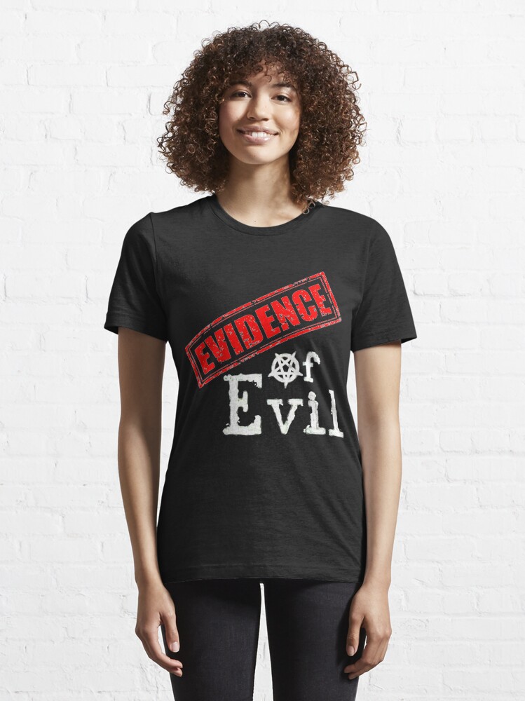 Alternate view of Evidence of Evil Logo Merchandise Essential T-Shirt