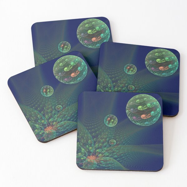 Artikelvorschau, Fraktale Garnelenblase Blume Unterwasser Geometrisches Design entworfen und verkauft von Eclectry.