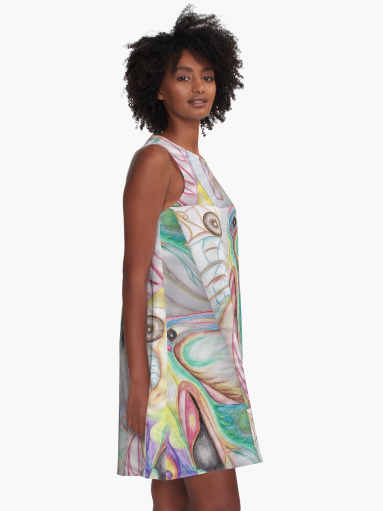Alternate view of eye see you A-Line Dress