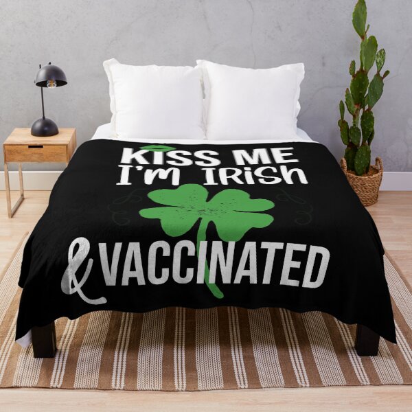 Item preview, Kiss Me I'm Irish and Vaccinated Funny St Patricks Day designed and sold by Artsy Apparels.