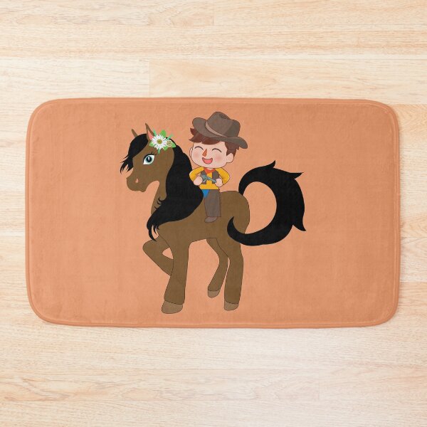 Item preview, Flamingo youtube Flamingo Plush cowboy face on a cute pony  horse, horse to meet you , cartoon cowboy, cute female pony designed and sold by SGS-.