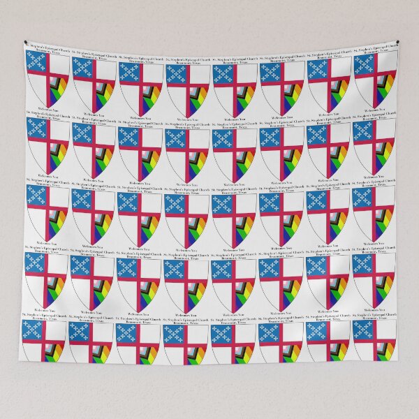 Item preview, St. Stephen's Episcopal Church - Beaumont, Texas Church Shield with Progressive Flag & Welcomes You 2 designed and sold by litmusician.