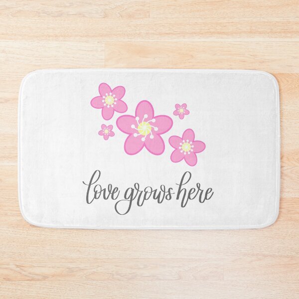 Item preview, Love Grows Here - Cherry Blossom Sakura Flower - Modern Calligraphy Lettering designed and sold by Kelly Leung.