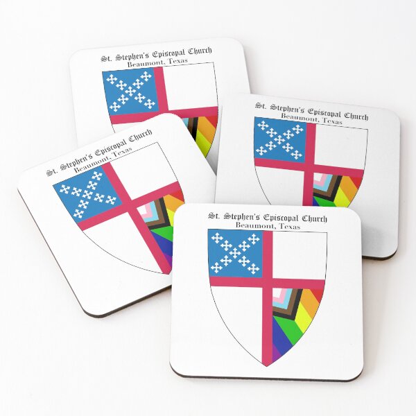 Item preview, St. Stephen's Episcopal Church - Beaumont, Texas Church Shield with Progressive Flag Old English Text 4 designed and sold by litmusician.