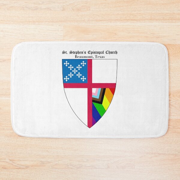 Item preview, St. Stephen's Episcopal Church - Beaumont, Texas Church Shield with Progressive Flag Old English Text 4 designed and sold by litmusician.
