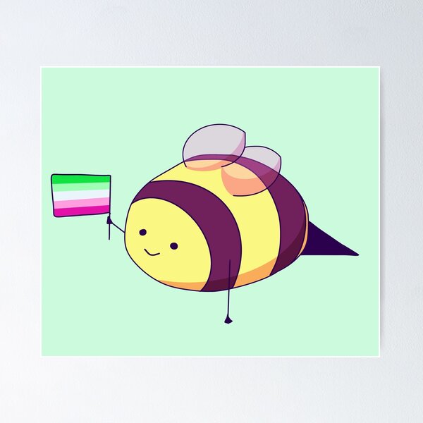 Item preview, Abrosexual Pride Bee designed and sold by ForTheFrogWar.