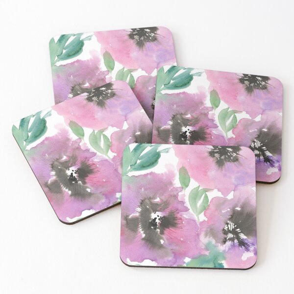 Item preview, Pink flowers Watercolor designed and sold by Karlena Lewin Studio.