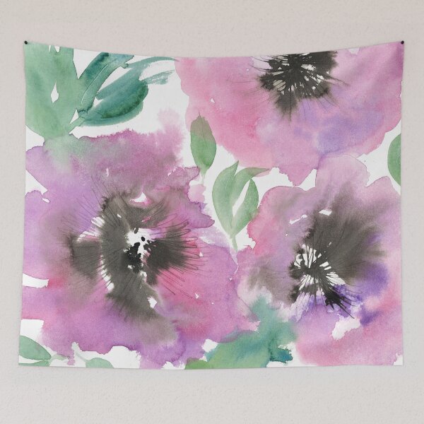Item preview, Pink flowers Watercolor designed and sold by Karlena Lewin Studio.