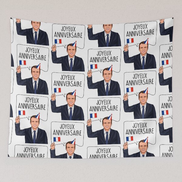 Item preview, Emmanuel Macron Joyeux Anniversaire designed and sold by popdesigner.