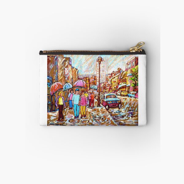 Item preview, DOWNTOWN MONTREAL CRESCENT STREET RAIN SHOWERS URBAN SUMMER SCENES CANADIAN ART designed and sold by Carole  Spandau.