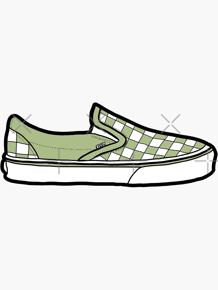 Light green checkered on sale vans