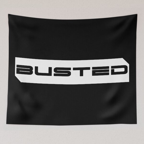 Item preview, Busted simple cyberpunk urban slang letters black designed and sold by Swiiing.