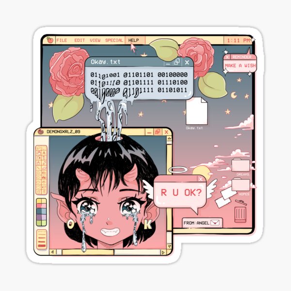 R U OK? Sticker
