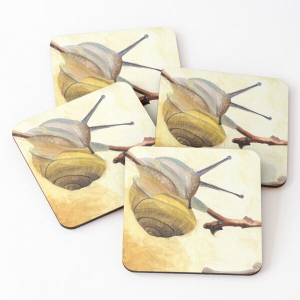 Item preview, Grove Snail (or Banded Snail) on a branch designed and sold by Raphanaja.