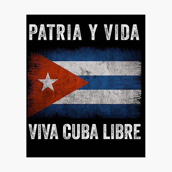 Download Viva Cuba Libre Flag Photographic Print By Livaniaapparel Redbubble