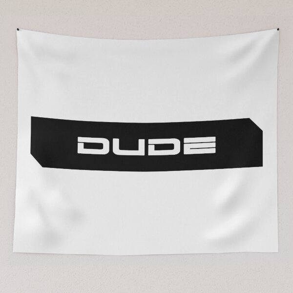 Item preview, Dude simple cyberpunk urban slang letters white designed and sold by Swiiing.