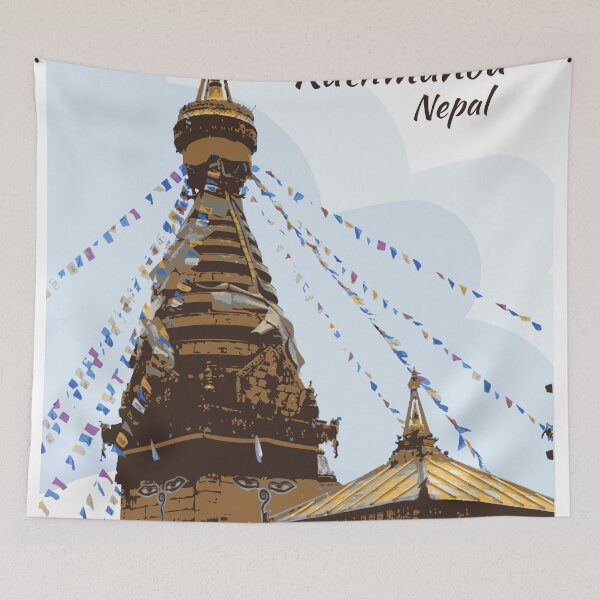 Artikelvorschau, Swayambhunath-Stupa, Kathmandu, Nepal entworfen und verkauft von TheJoeyStudio.